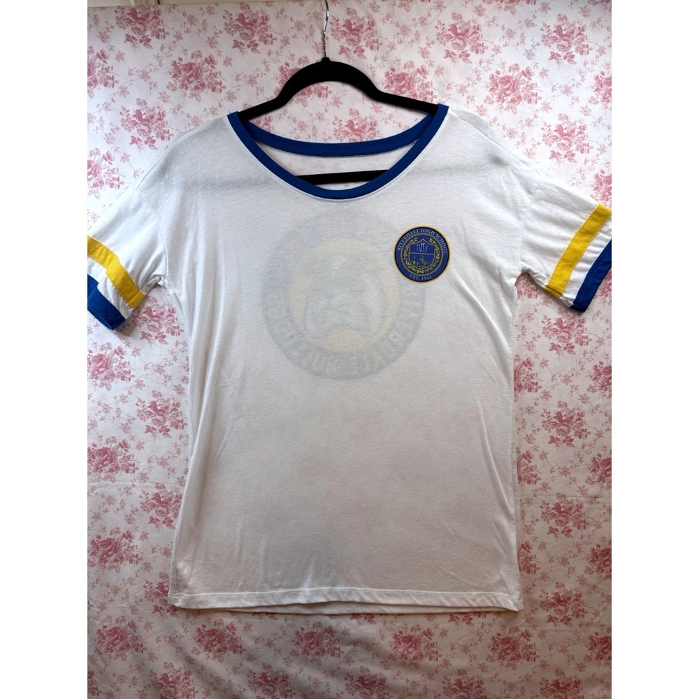 Riverdale High School Bulldogs White Ringer T-Shirt Size M Archie TV Show